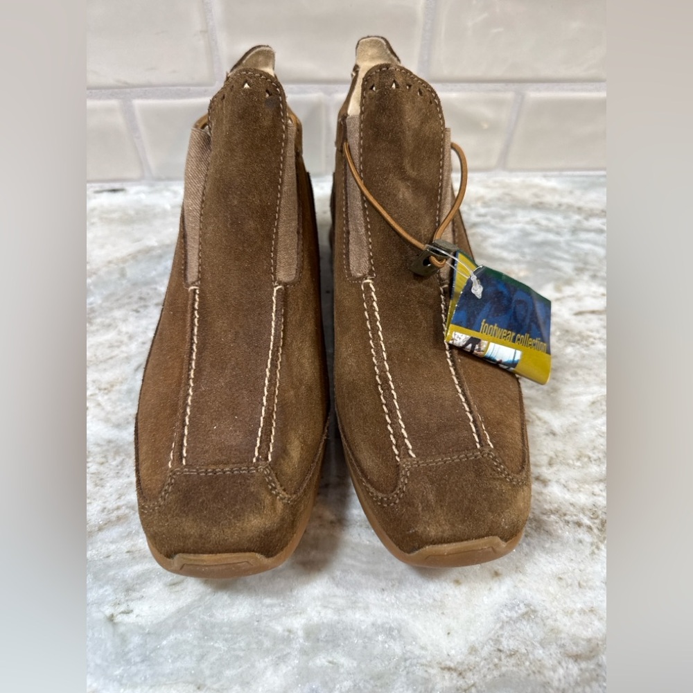 New Tecnica Suede Chelsea Ankle Boots Brown Women’s Size 8